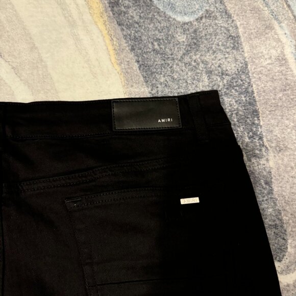 Black AMIRI Ripped Jeans Mens Size 34 or 36 Waist - Picture 4 of 4